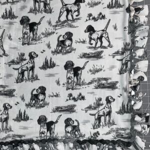 Fleece Fringe Pet Blanket / Lap Blanket, 27"x23"